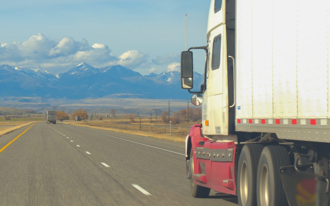 Freight shipping truck